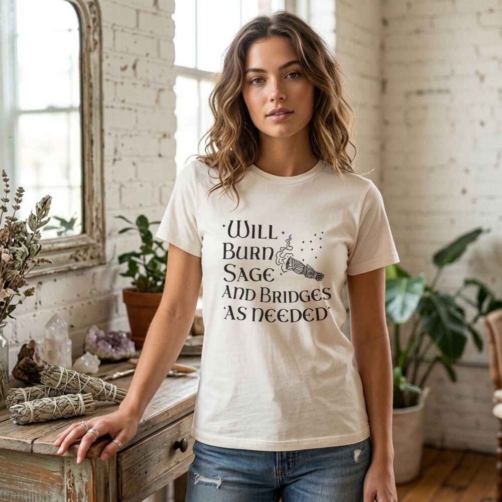 T Shirt Womens Size S White Short-Sleeve Graphic Printed Halloween Witch Tee